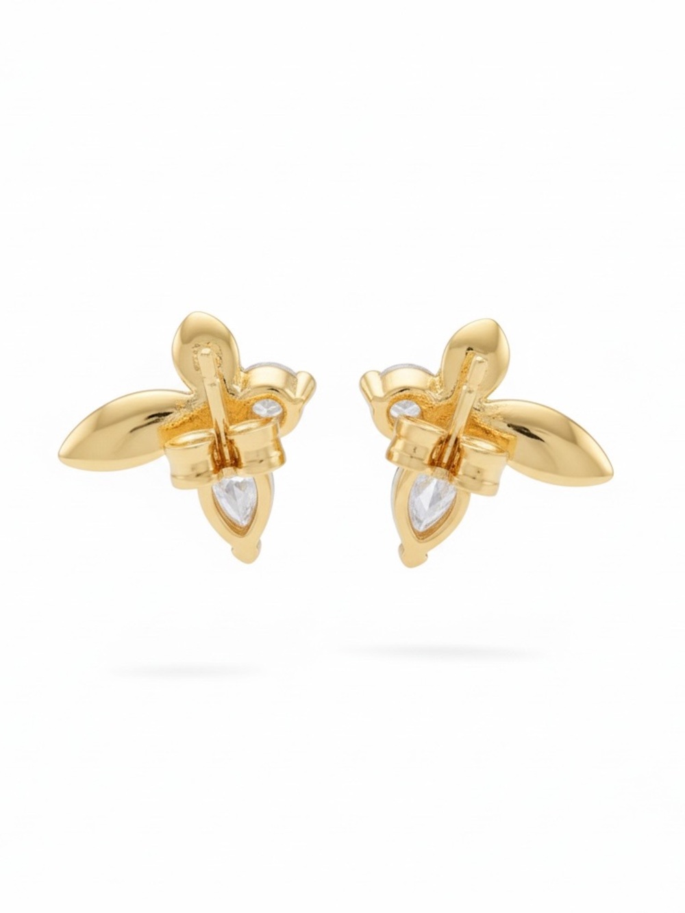 Kate Spade New York Crystal Butterfly Wing Stud Earrings – Gold Tone - Picture 4 of 8